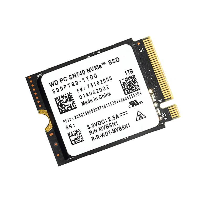 WD西数SN740 2230 PCIE4.0 NVME笔记本台式机电脑固态硬盘1T/2T