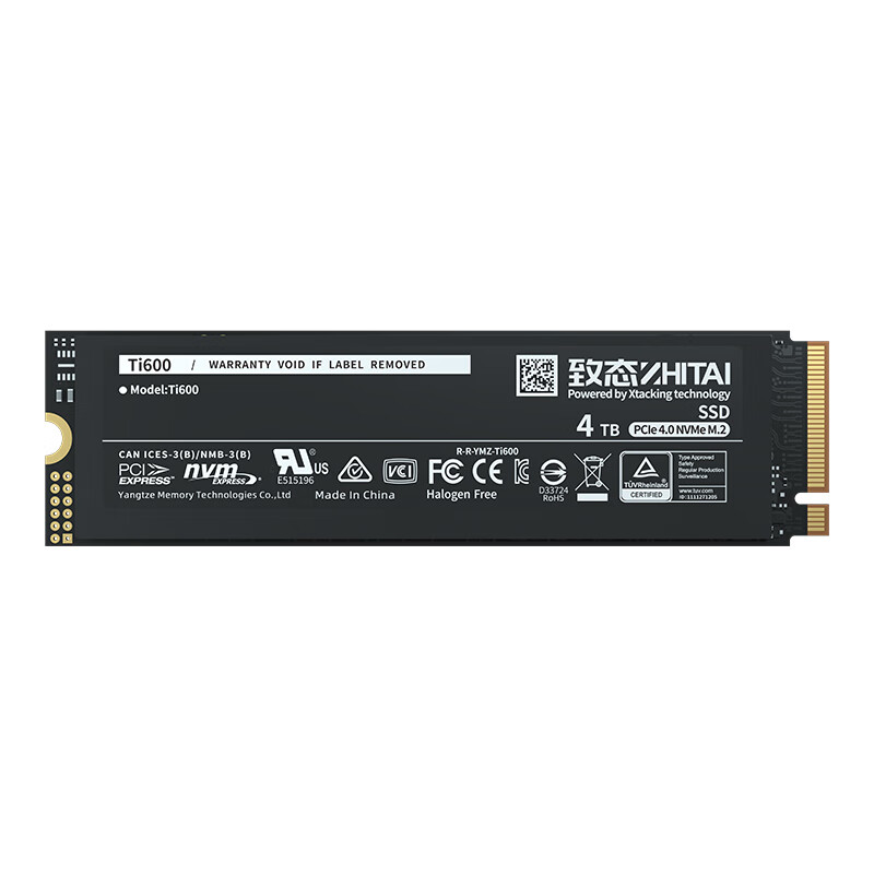 ZhiTai致态长江存储4T SSD固态硬盘NVMe M.2接口Ti600