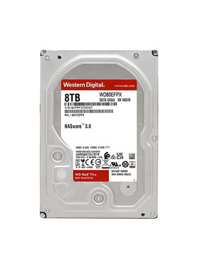 WD西部数据 PLUS 红盘 sata 3.5寸 台式机械硬盘 WD80EFPX 8T