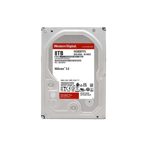 WD西部数据 PLUS 红盘 sata 3.5寸 台式机械硬盘 WD80EFPX 8T