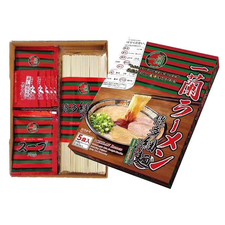 一兰拉面速食面条挂面直面5人份