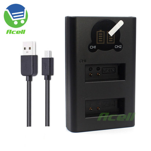 适用 佳能LP-E12 EOS M10 PowerShot SX70 HS相机电池双充 充电器