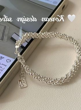 XBK韩国手工S925纯银简约三股女