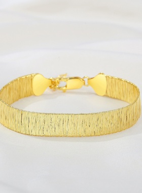 意大利S925银10M意式欧美拉丝银丝手链