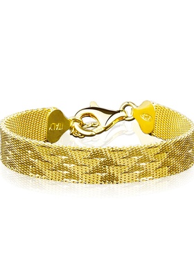 玮禧 意大利s925银10mm鳞光表带手链爆款欧美手链