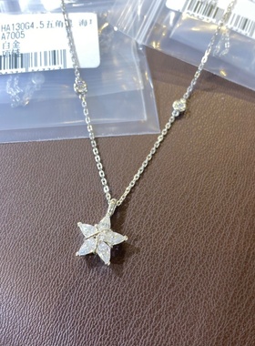 设计师s925纯银精工感闪钻高碳钻织女五角星星项链轻奢百搭锁骨