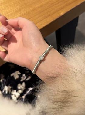 鑫葆康珠宝设计师S925纯银时尚光影系列手链方糖轻奢个性经典简约