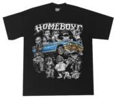 小领口短袖 hiphop西海岸卡通人物old school重磅bboy街舞美式 t恤