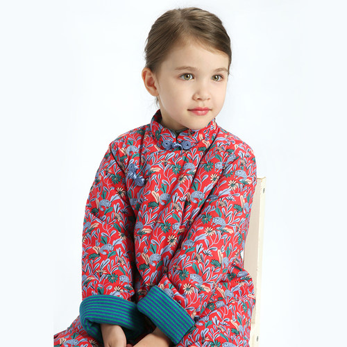 雅童小铺女童夹棉旗袍全棉