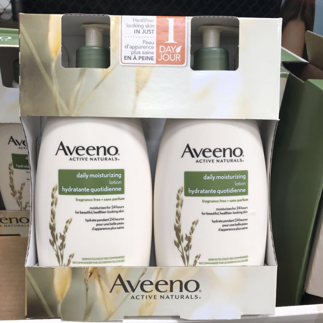 加拿大Aveeno/艾惟诺成人燕麦无香保湿滋润润肤乳身体乳600MLX2瓶