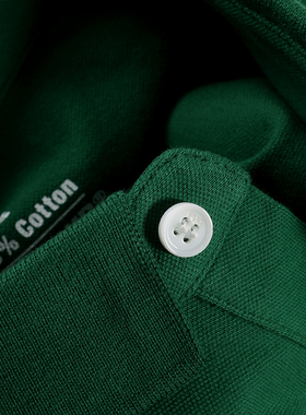 匹戏重磅250g商务polo衫团体服定制工作服纯棉翻领短袖T恤男纯色