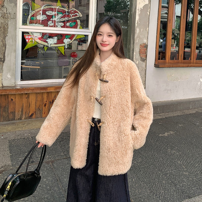 皮草外套女皮毛一体羊剪绒大衣冬