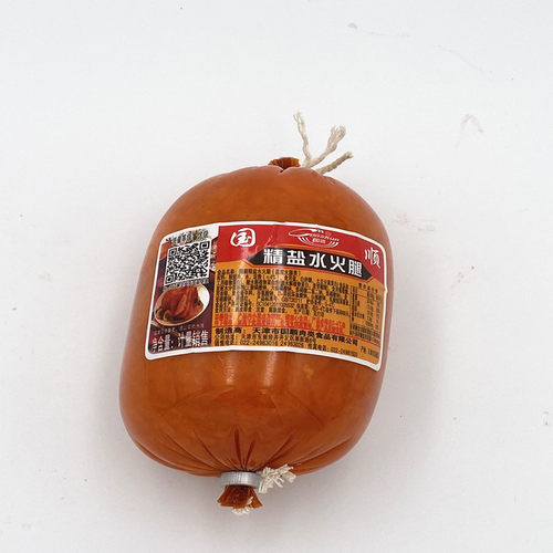 天津国顺精盐水火腿切片精肉纯猪肉圆火腿三明治汉堡约500g/根