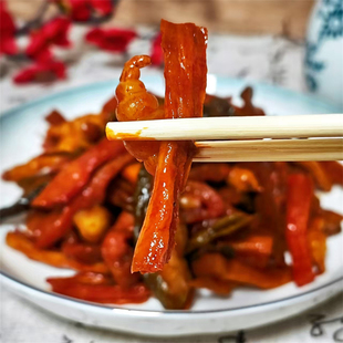 正宗酱八宝菜脆爽辣椒酱下饭菜拌面拌辣味酱红油500g