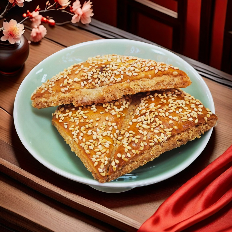 欣芳园芝麻三角酥老式咸香点心饼干传统手工糕点天津特产零食小吃