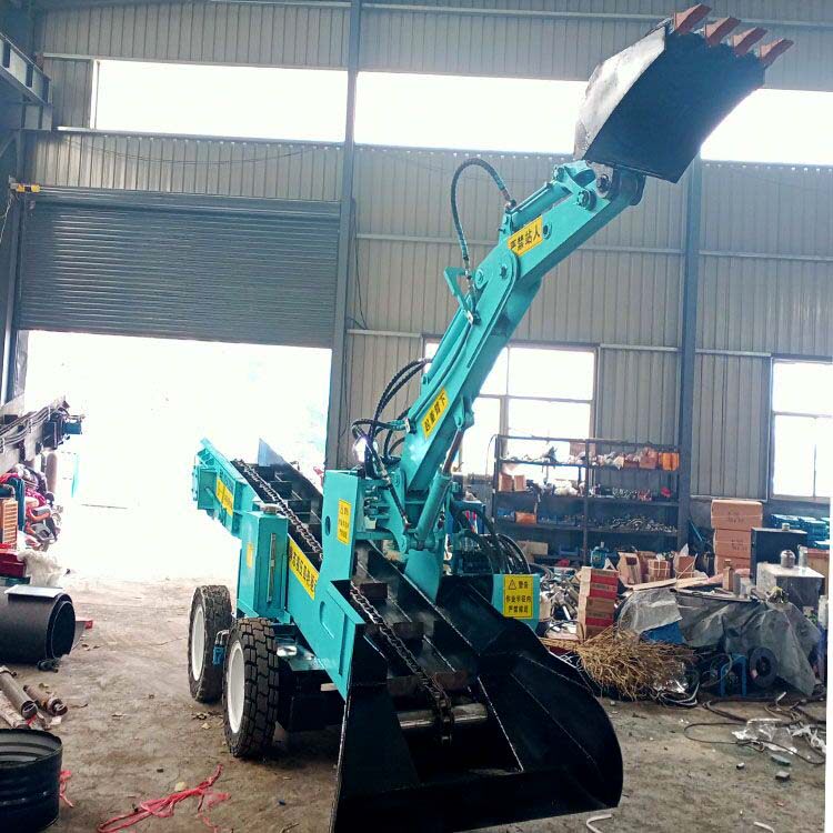 矿山专用扒渣机轮式铲车挖掘式小型装载机矿用耙斗把料机破碎机