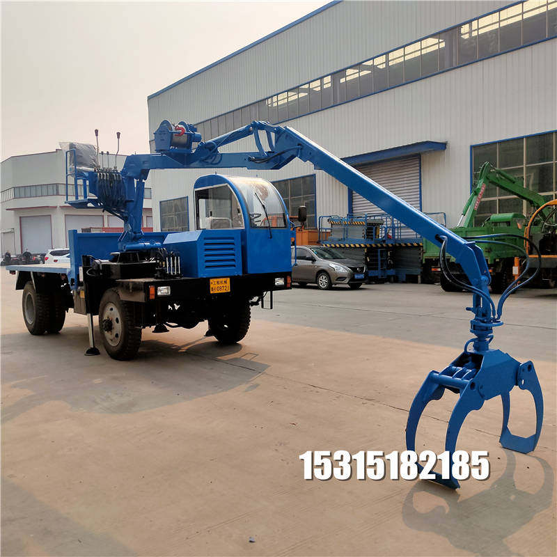 10吨随车抓四不像随车抓木机车载抓机360度旋转拉木头抓甘蔗四驱