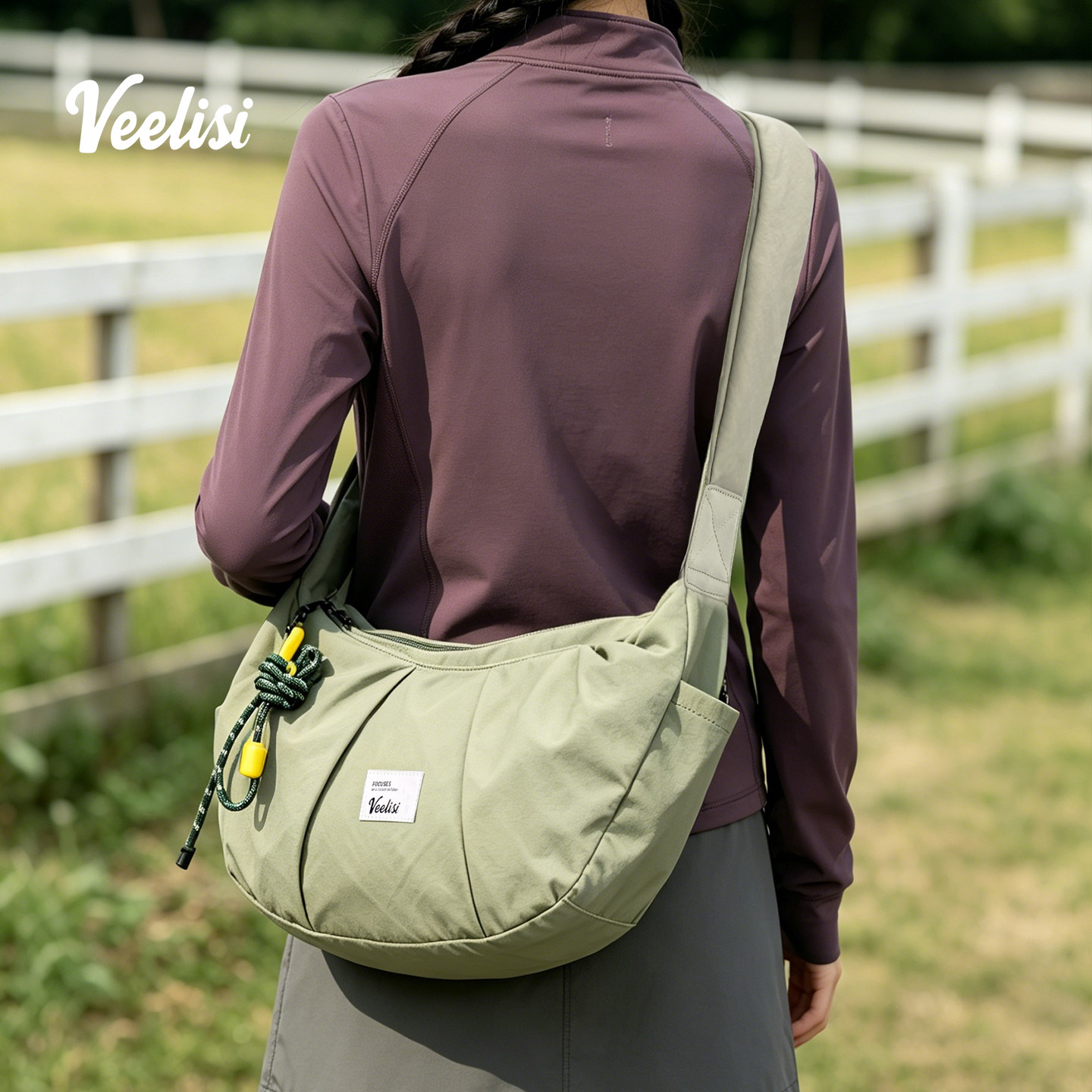 Veelisi 2026新款尼龙饺子包女轻便通勤单肩斜挎包小众高级感百搭