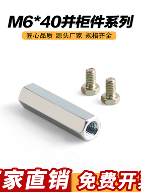 M6*40并柜件六角螺母螺丝威图柜PS柜体配件PS020-1开关柜附件
