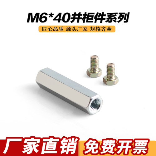 M6*40并柜件六角螺母螺丝威图柜PS柜体配件PS020-1开关柜附件
