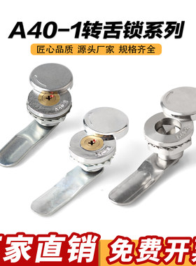 A40-1十字铜芯转舌锁开关柜锁工业铁皮柜锁防水盖锁电柜箱锁机械
