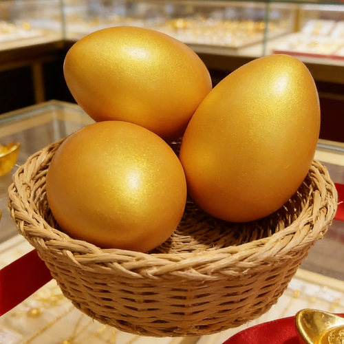 招财进宝仿真金蛋儿童玩具布景