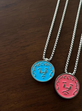 DIY陈奕迅fnds项链扣针大头仔徽章改装金属不锈钢可拆卸