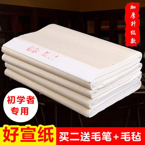 江左 100张国画四尺生宣书法半生熟宣纸小刀头初学者练习宣纸批发 - 封面