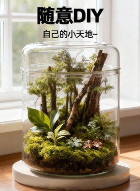 【青氧】微景观露集杯生态瓶高硼硅玻璃瓶苔藓瓶桌面植物集露瓶