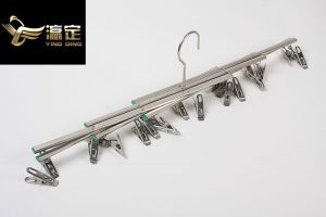 新品天天活动2件装折叠式不锈钢晾晒挂防滑干湿两用儿童衣架衣挂
