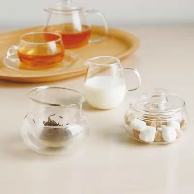 Kinto日本玻璃奶壶糖罐滤茶器托
