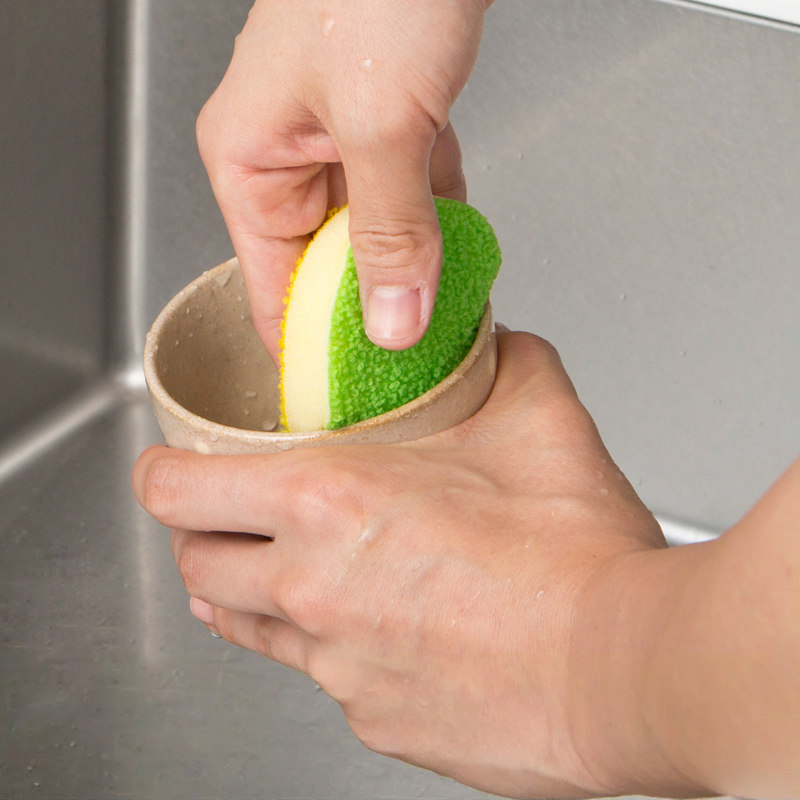 Marna日本进口双面清洁擦家用厨房去污海绵擦小水滴2只装免洗洁剂,家庭/个人清洁工具,海绵擦,淘宝优惠券,粉丝福利购,淘宝优惠卷