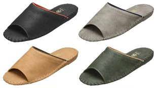 【日本制】pansy拖鞋男士居家旅行便携式静音室内拖鞋抗菌抗臭轻