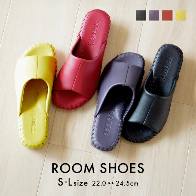 【日本直邮】Pansy室内拖鞋软底静音月子鞋坡跟舒适增高抗菌防臭