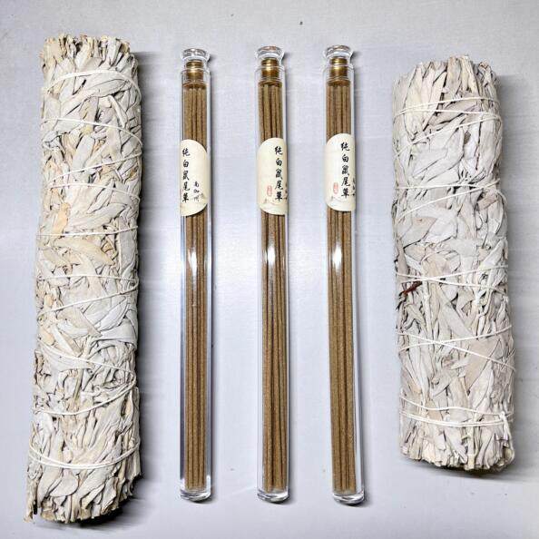 纯白鼠尾草线香酒店出差细香 白鼠尾草烟熏清理房间 净化香熏户外