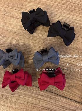 精致miu系~西装面料立挺蝴蝶结小抓夹 卡子侧边小碎发精灵耳发夹