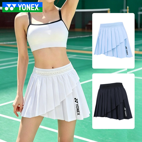 YONEX尤尼克斯女生网羽毛球服装yy女士学生运动短裙2200526BCR