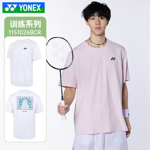 YONEX尤尼克斯羽毛球服yy男女网球运动训练休闲短袖T恤1151026BCR