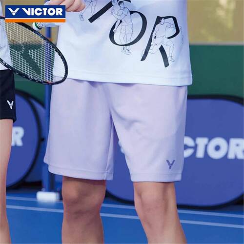 victor威克多胜利羽毛球服男女款吸湿排汗针织运动短裤R-60203