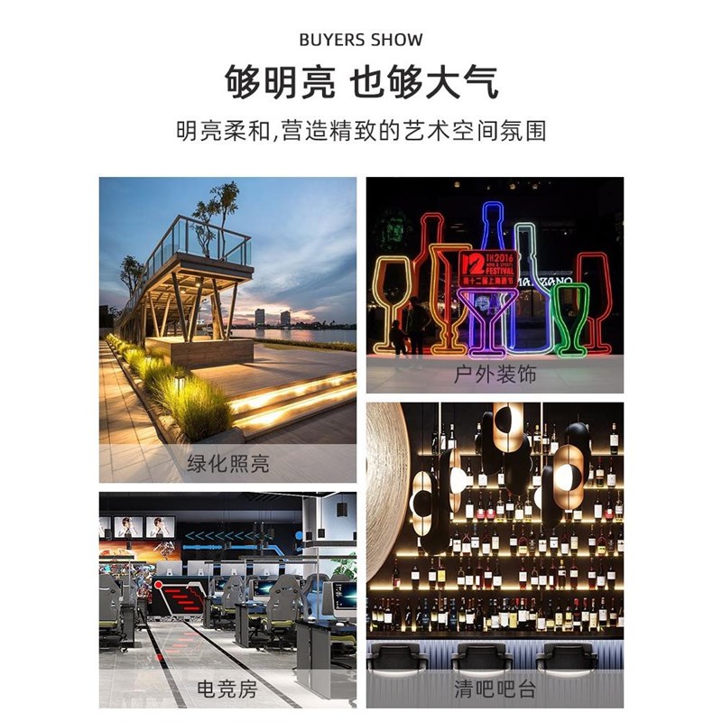 拍前询价aled彩皮硅胶做字造型氛围软灯带12v防水户外婚庆柔性议