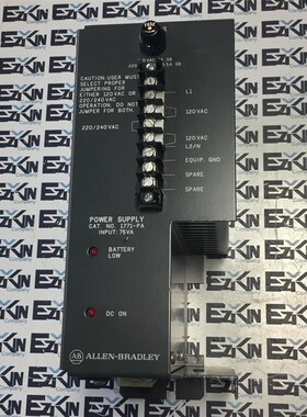 拍前询价Allen-Bradley 1771-PA SCER.B 电源 120/220VAC 75伏议