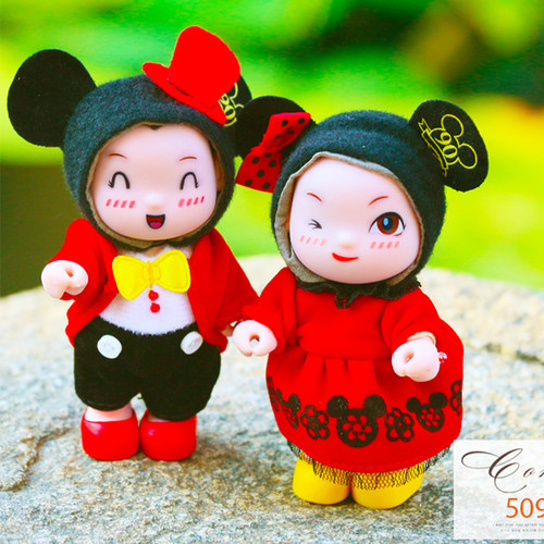 可儿摆件车载钥匙扣道具小娃娃