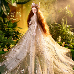 娃之恋60厘米婚纱娃娃儿童玩具女孩芭仿真玩偶换装公主大六一礼物