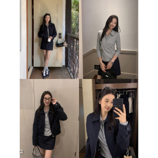 经典 街区故事 翻领夹克短外套半身裙两件套 现货7.5折 MULVAN