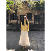 MULVAN 零度苏打 高阶灯芯绒半身裙女设计感a字蛋糕裙大摆中长裙