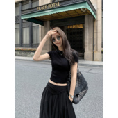 极简经典 莱赛尔短袖 T恤女薄款 MULVAN 气质修身 高弹亲肤显瘦上衣