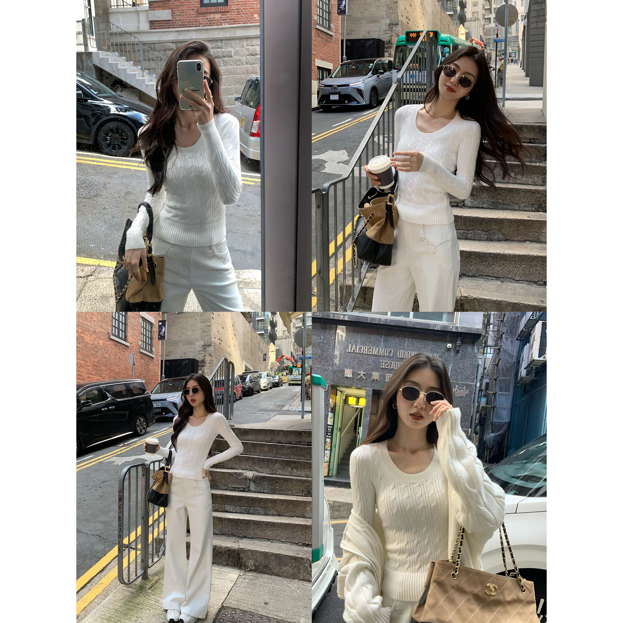 MULVAN 轻氧时光 复古麻花毛衣长袖针织打底衫女修身显瘦气质上衣