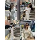 MULVAN 轻氧时光 复古麻花毛衣长袖针织打底衫女修身显瘦气质上衣