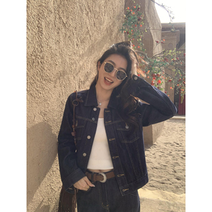 高腰喇叭阔腿裤 MULVAN 女宽松原色外套 复古牛仔套装 型走都市