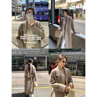 1OO羊毛双面呢中长款 巴黎画报 毛呢外套 现货7.5折 MULVAN